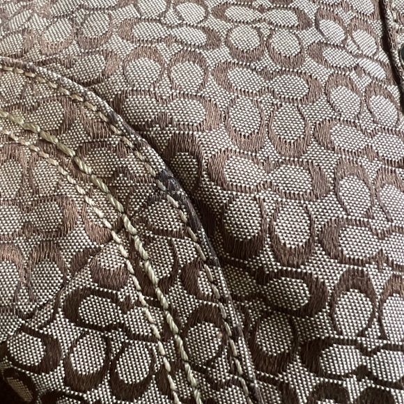 Coach Brown Soho Mini C Signature Swingpack Jacquard Leather Trim - Picture 7 of 12